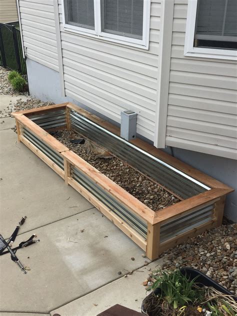 box wood corogated metal|diy corrugated metal garden box.